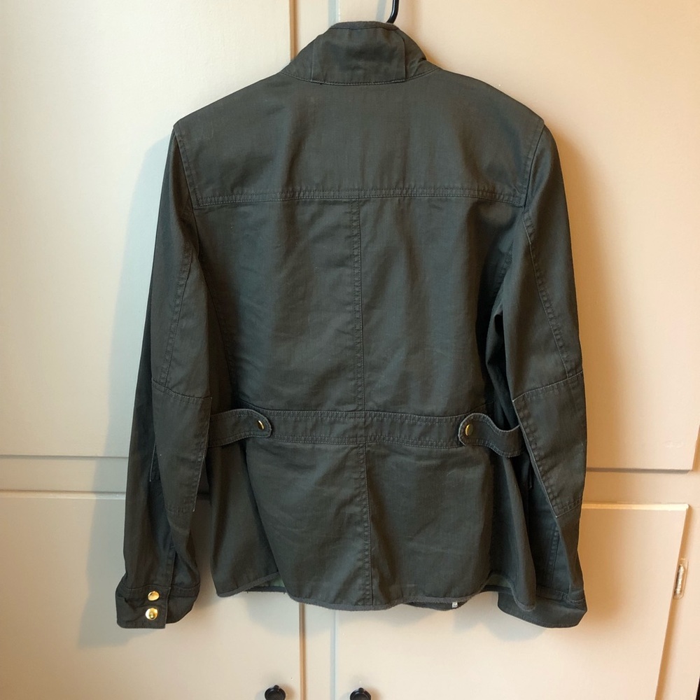 Final Price - J. Crew - Olive Green Utility Jacket with Gold-Tone Buttons - Picture 4 of 5